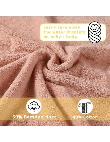 Paquete de 6 Toallas de Baño con Capucha VZZNN 81x81 cm Paquete de 6 Toallas de Baño con Capucha VZZNN 81x81 cm