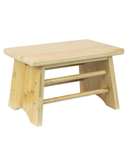 Taburete de Bambú Sorbus - Madera Natural 136 kg - Antideslizante Taburete de Bambú Sorbus - Madera Natural 136 kg - Antideslizante