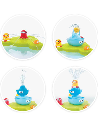 Yookidoo Juguete de Baño Apilable 7 Piezas para Bebés