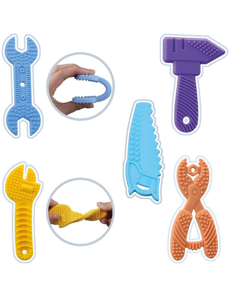 5 Juguetes de Dentición para Bebés Silicona LK003 Libre BPA 5 Juguetes de Dentición para Bebés Silicona LK003 Libre BPA