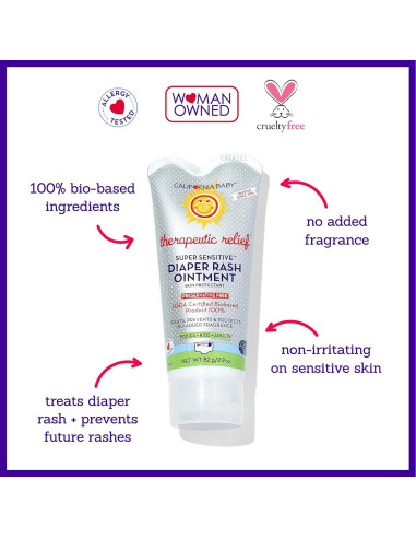 Crema para Erupciones de Pañal California Baby 82 g Sin Fragancia