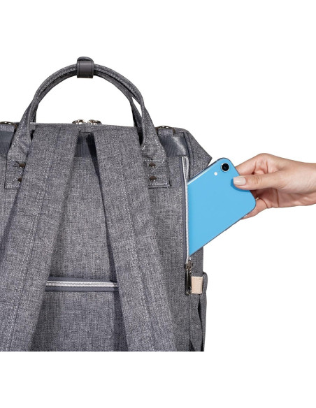 Mochila para Pañales SUNVENO 25L Gris con Cambiador y USB Mochila para Pañales SUNVENO 25L Gris con Cambiador y USB
