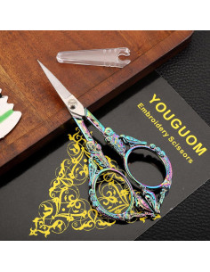 Tijeras de Bordado Vintage YOUGUOM Arcoíris 11.7cm 2