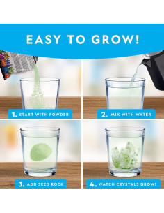 Kit de Crecimiento de Cristales Jumbo National Geographic - Cristal Gigante que Brilla en la Oscuridad 2