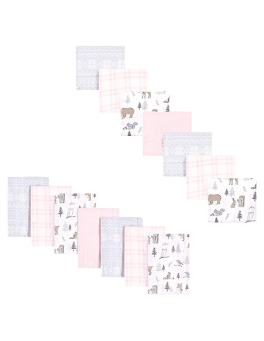 Hudson Baby Set de Pañales de Eructo y Mantas de Algodón 14 Piezas