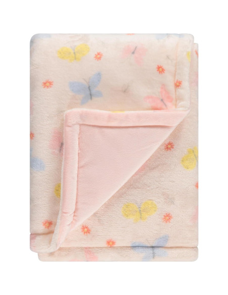 Manta para Bebés Cudlie 76x102 cm Franela 2 Capas Mariposa Manta para Bebés Cudlie 76x102 cm Franela 2 Capas Mariposa