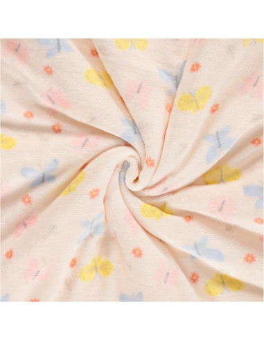 Manta para Bebés Cudlie 76x102 cm Franela 2 Capas Mariposa