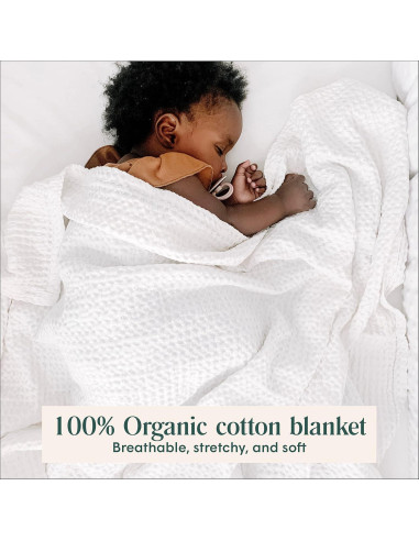 Manta Swaddle Simka Rose Waffle 91x102 cm Algodón Rosa