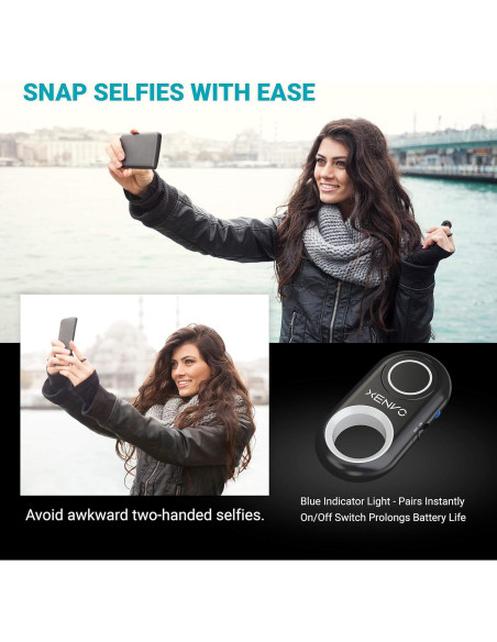 Control Remoto Inalámbrico de Obturador Xenvo Shutterbug - Bluetooth para iPhone y Android Control Remoto Inalámbrico de Obturador Xenvo Shutterbug - Bluetooth para iPhone y Android