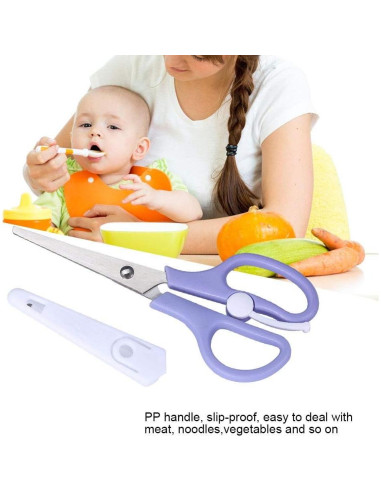Tijeras de Comida para Bebés Hztyyier Acero Inoxidable 13cm