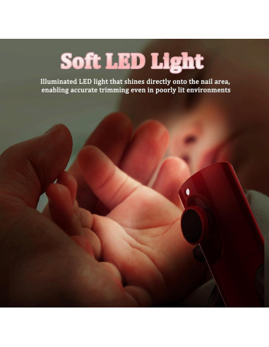 Cortador de Uñas Eléctrico ENSSU para Bebés con Luz LED