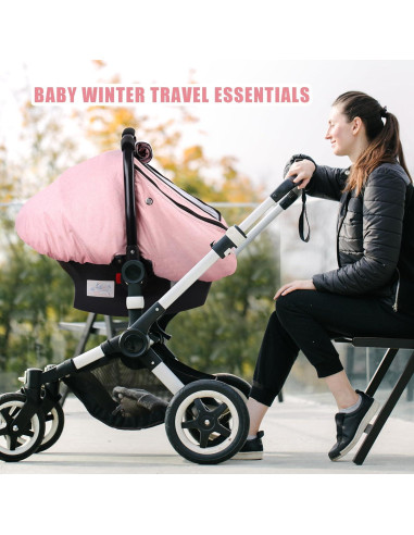 Cubierta de Asiento de Coche Rquite para Bebé Rosa - Impermeable y Aislante