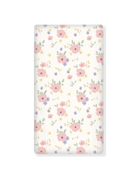 Sábana Ajustable de Cuna Winpema Floral Rosa 71x132 cm Sábana Ajustable de Cuna Winpema Floral Rosa 71x132 cm