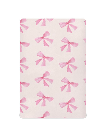 Sábana Ajustable Burbuja Lazo Rosa 71 x 132 cm para Cuna Sábana Ajustable Burbuja Lazo Rosa 71 x 132 cm para Cuna