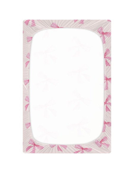 Sábana Ajustable Burbuja Lazo Rosa 71 x 132 cm para Cuna Sábana Ajustable Burbuja Lazo Rosa 71 x 132 cm para Cuna