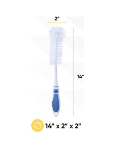 Cepillo de Botellas Superio Azul y Blanco con Mango Ergonómico 2