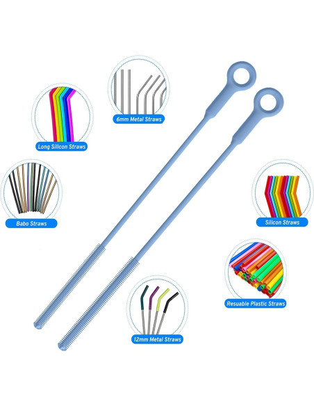 Juego de cepillos de silicona Raymeefa para botellas y popotes Juego de cepillos de silicona Raymeefa para botellas y popotes