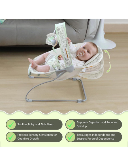Mecedora Plegable para Bebés BR2404 - 8 Melodías y Vibración Mecedora Plegable para Bebés BR2404 - 8 Melodías y Vibración