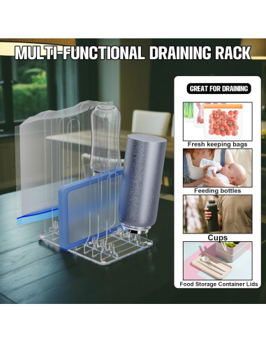 Soporte para Secar Bolsas Reutilizables Homakover 26x13x25.9 cm