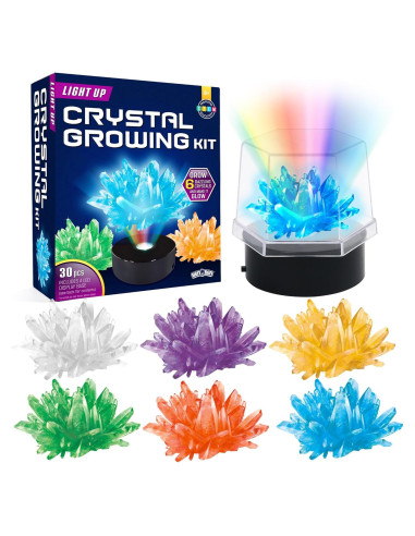 Kit de Crecimiento de Cristales LotFancy con Base LED - 6 Cristales