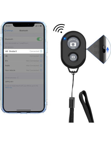 Control Remoto Inalámbrico Zttopo para Cámara de Smartphone - 2 Piezas