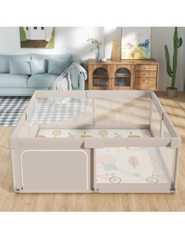 Parque Infantil Mloong 150x150 cm con Alfombra - Seguro y Grande