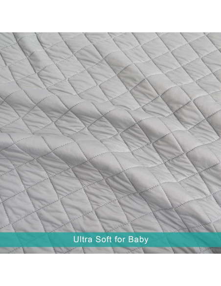 Manta Acolchada Biloban para Bebés 76x102 cm Gris Suave Manta Acolchada Biloban para Bebés 76x102 cm Gris Suave