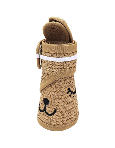 Gorro de Visera de Paja para Bebé Conejo Marrón 1-4 Años