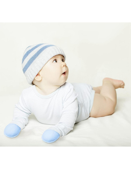 20 Pares Manoplas de Algodón para Bebés 0-6 Meses Sin Rasguños 20 Pares Manoplas de Algodón para Bebés 0-6 Meses Sin Rasguños
