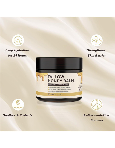 Bálsamo Hidratante HEOOEN con Sebo de Res y Miel 59.5g Bálsamo Hidratante HEOOEN con Sebo de Res y Miel 59.5g