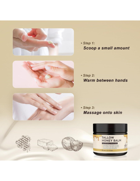 Bálsamo Hidratante HEOOEN con Sebo de Res y Miel 59.5g Bálsamo Hidratante HEOOEN con Sebo de Res y Miel 59.5g