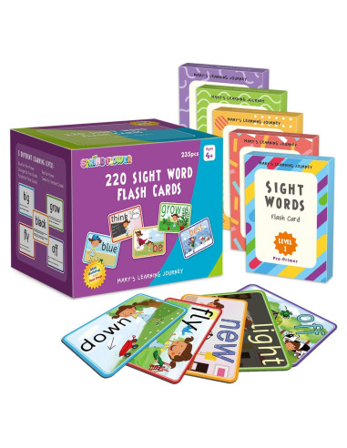 Tarjetas de Flash SpringFlower 220 Palabras de Vista para Niños