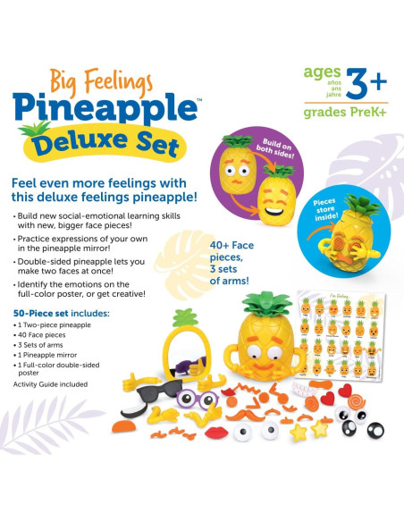 Conjunto Deluxe Piña de Grandes Sentimientos Learning Resources - Juguete de Inteligencia Emocional Conjunto Deluxe Piña de Grandes Sentimientos Learning Resources - Juguete de Inteligencia Emocional
