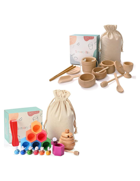 Caja Sensorial Montessori MONT PLEASANT - Juguetes de Madera para Niños Caja Sensorial Montessori MONT PLEASANT - Juguetes de Madera para Niños