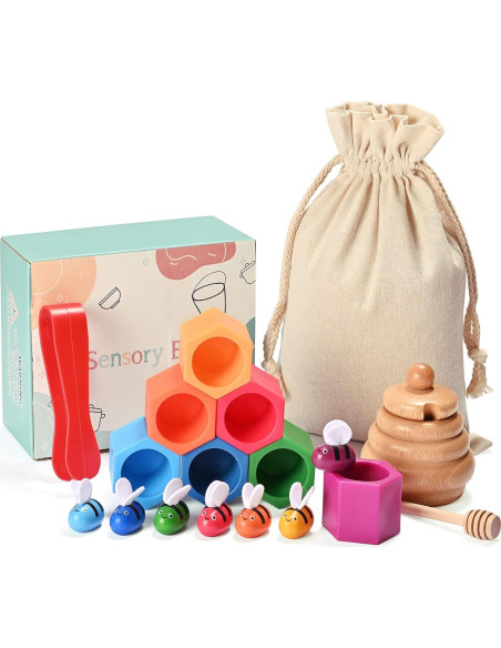 Caja Sensorial Montessori MONT PLEASANT - Juguetes de Madera para Niños Caja Sensorial Montessori MONT PLEASANT - Juguetes de Madera para Niños