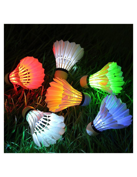 Volantes de Bádminton LED ZHENAN P401 Multicolor 4 Pcs Volantes de Bádminton LED ZHENAN P401 Multicolor 4 Pcs