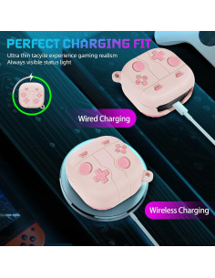Funda de Silicona Rosa para Samsung Galaxy Buds FE y Pro 2