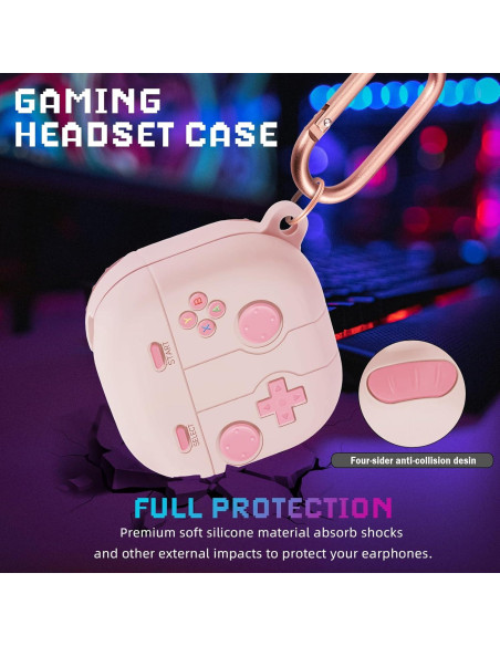 Funda de Silicona Rosa para Samsung Galaxy Buds FE y Pro Funda de Silicona Rosa para Samsung Galaxy Buds FE y Pro