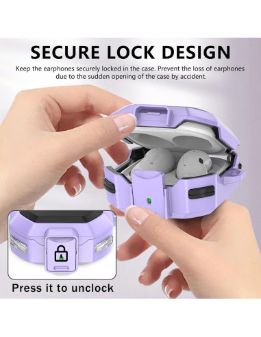 Funda para Samsung Galaxy Buds 2 Pro Ekoonpft Púrpura