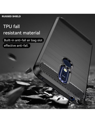 Funda TPU Carbono para Nokia 7.1 - Sidande Negra