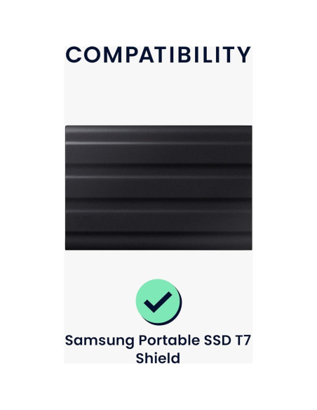 Funda de Silicona kwmobile para Samsung SSD T7 Shield - Azul Funda de Silicona kwmobile para Samsung SSD T7 Shield - Azul