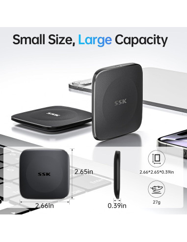 SSD Externo SSK 128GB USB 3.2 Gen 2 hasta 550MB/s