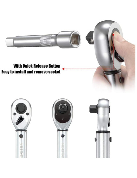 Llave de Torque de Click ARUCMIN 1/2" 10-150 lb-pie Llave de Torque de Click ARUCMIN 1/2" 10-150 lb-pie