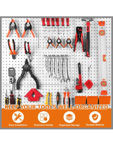 Kit de Ganchos para Tablero Perforado HORUSDY 309 Piezas