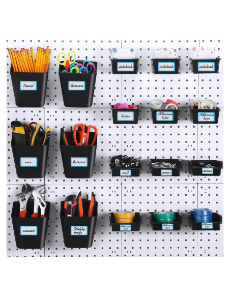 Set de Organizadores de Pared Uiifan 18 Piezas para Tablero de Clavos Set de Organizadores de Pared Uiifan 18 Piezas para Tablero de Clavos