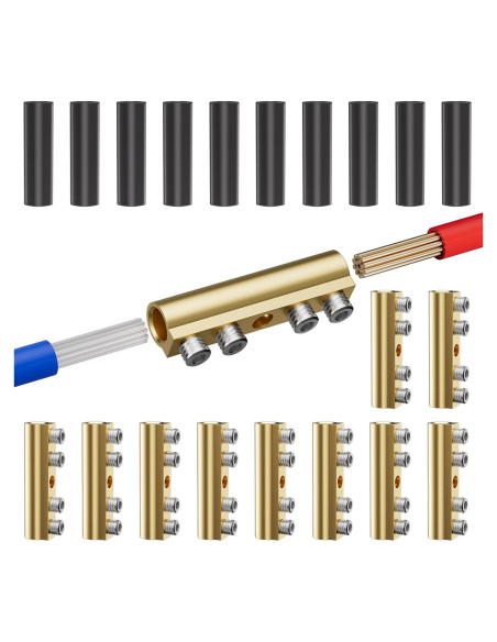 Conectores de Empalme de Calor Retráctil GKG 10-6 AWG 80A Conectores de Empalme de Calor Retráctil GKG 10-6 AWG 80A