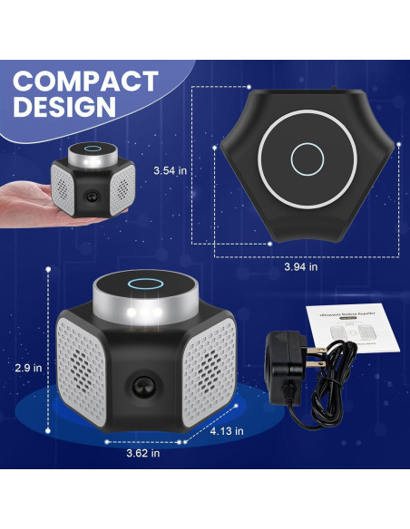 Repelente de Ratones Ultrasonido Outtkitywi 4 Modos 272g Repelente de Ratones Ultrasonido Outtkitywi 4 Modos 272g