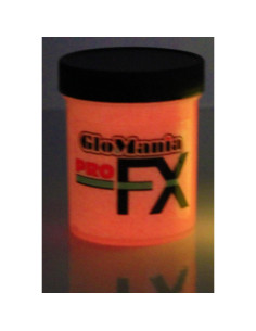 Pintura Acrílica Naranja Brillante Glomania 28g UV y Brilla en la Oscuridad 2