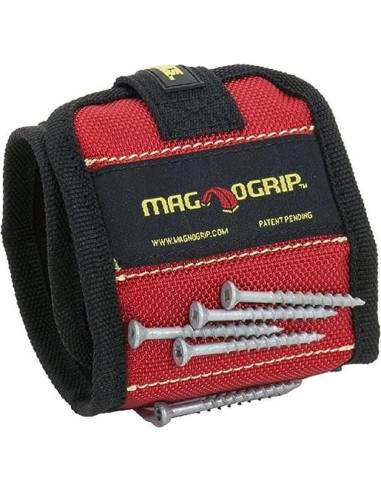 Pulsera Magnética MagnoGrip Roja - Herramienta para Tornillos y Clavos