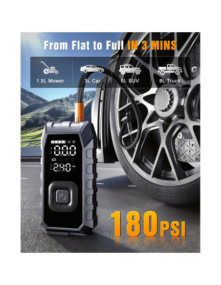 Compresor de Aire Portátil Thmomex PQ225 180 PSI Carga Rápida Compresor de Aire Portátil Thmomex PQ225 180 PSI Carga Rápida